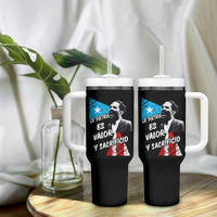 Pedro Albizu Campos Tumbler With Handle La Patria Es Valor Y Sacrificio Puerto Rican Leader - Wonder Print Shop