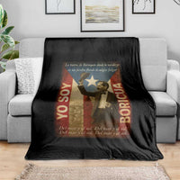 Pedro Albizu Campos Throw Blanket Yo Soy Boricua Vintage Puerto Rican Flag - Wonder Print Shop
