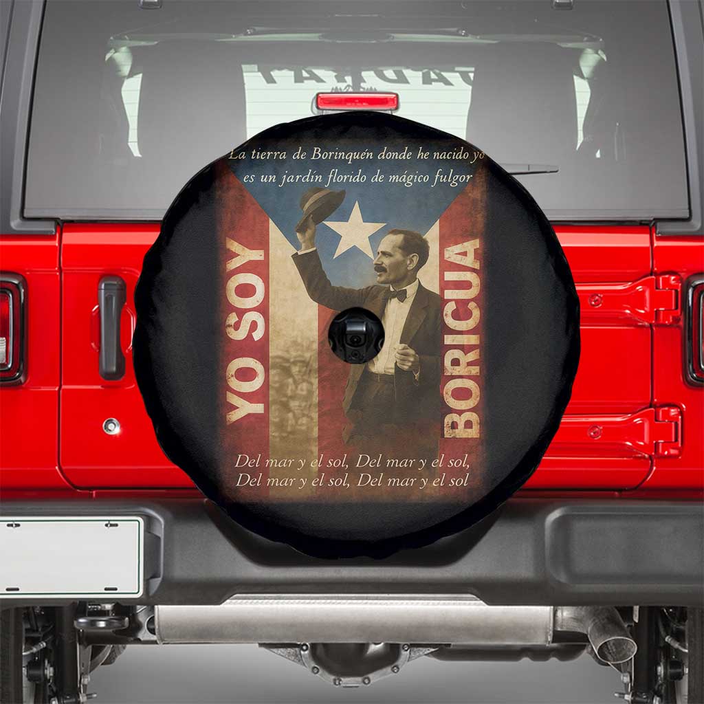 Pedro Albizu Campos Spare Tire Cover Yo Soy Boricua Vintage Puerto Rican Flag - Wonder Print Shop