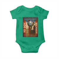 Pedro Albizu Campos Baby Onesie Yo Soy Boricua Vintage Puerto Rican Flag - Wonder Print Shop