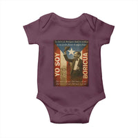 Pedro Albizu Campos Baby Onesie Yo Soy Boricua Vintage Puerto Rican Flag - Wonder Print Shop