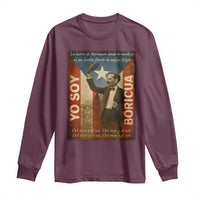 Pedro Albizu Campos Long Sleeve Shirt Yo Soy Boricua Vintage Puerto Rican Flag - Wonder Print Shop