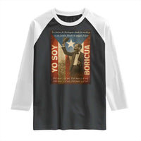 Pedro Albizu Campos Raglan Shirt Yo Soy Boricua Vintage Puerto Rican Flag - Wonder Print Shop