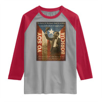 Pedro Albizu Campos Raglan Shirt Yo Soy Boricua Vintage Puerto Rican Flag - Wonder Print Shop