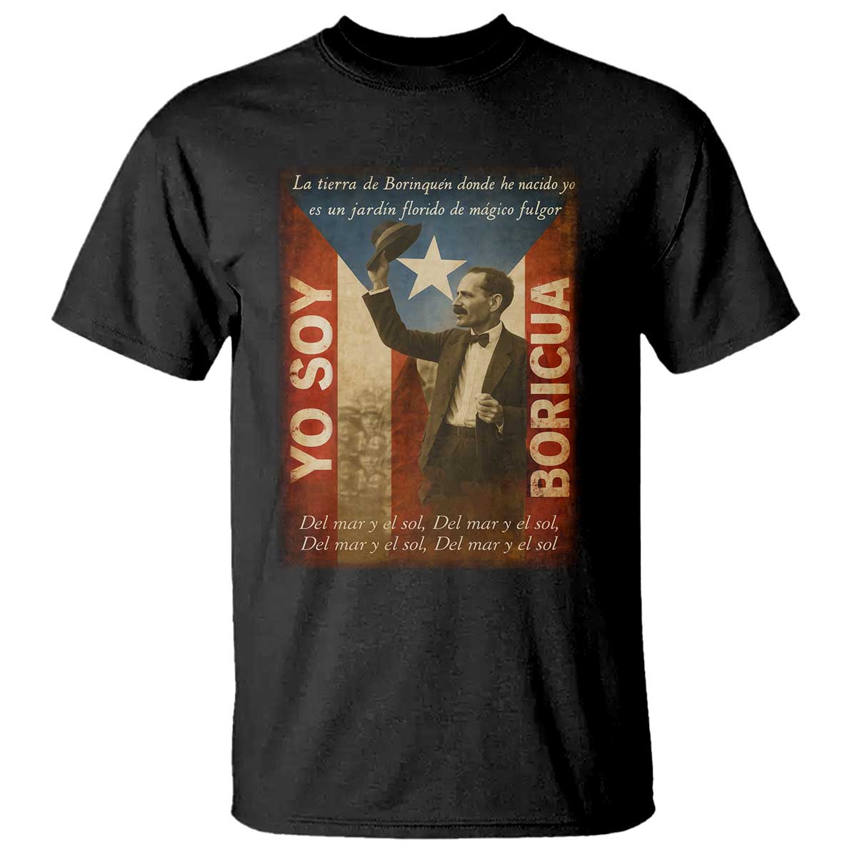 Pedro Albizu Campos T Shirt Yo Soy Boricua Vintage Puerto Rican Flag - Wonder Print Shop