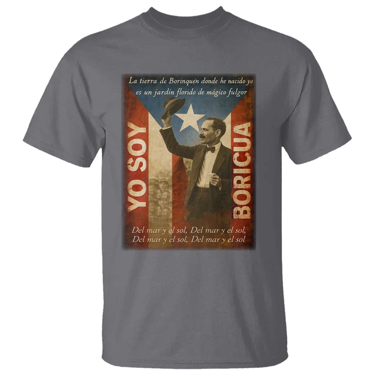 Pedro Albizu Campos T Shirt Yo Soy Boricua Vintage Puerto Rican Flag - Wonder Print Shop
