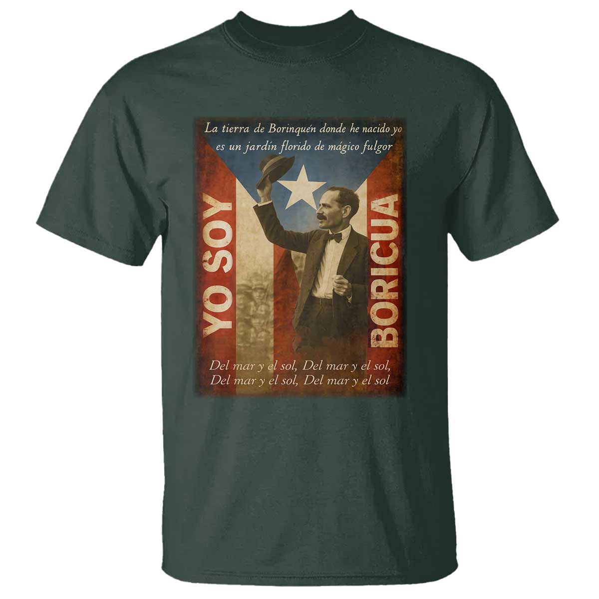 Pedro Albizu Campos T Shirt Yo Soy Boricua Vintage Puerto Rican Flag - Wonder Print Shop