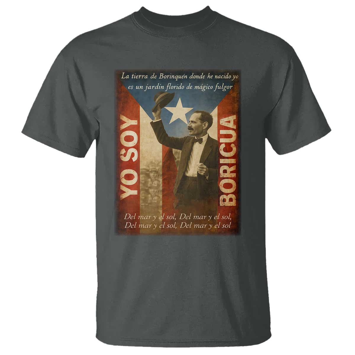 Pedro Albizu Campos T Shirt Yo Soy Boricua Vintage Puerto Rican Flag - Wonder Print Shop