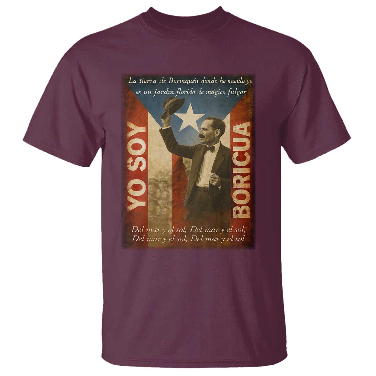Pedro Albizu Campos T Shirt Yo Soy Boricua Vintage Puerto Rican Flag - Wonder Print Shop