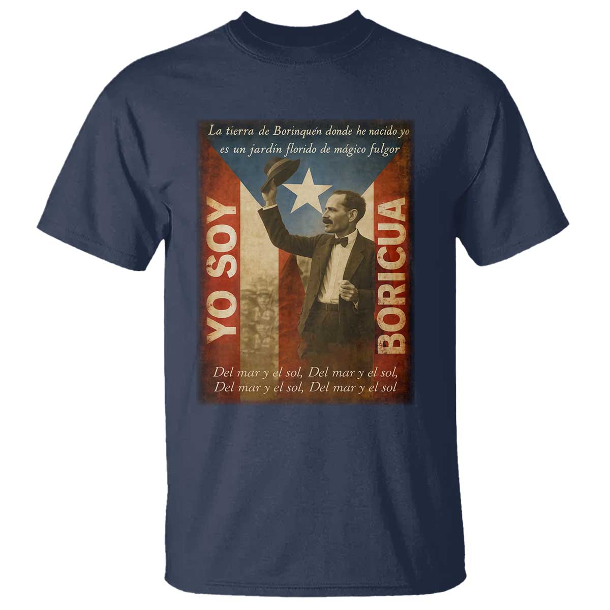 Pedro Albizu Campos T Shirt Yo Soy Boricua Vintage Puerto Rican Flag - Wonder Print Shop