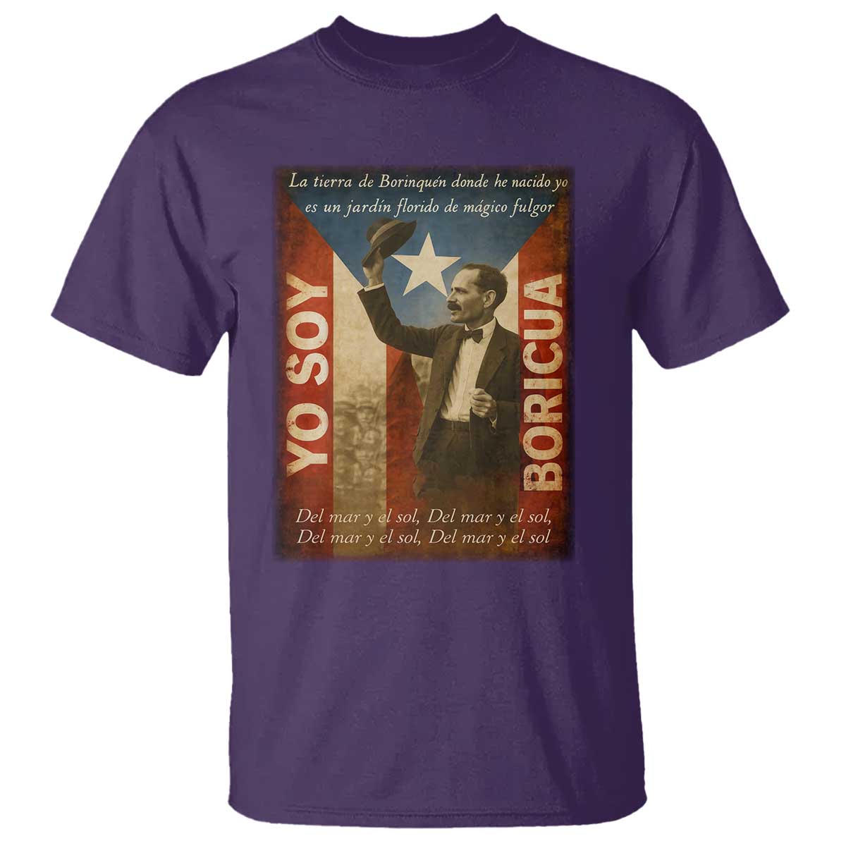 Pedro Albizu Campos T Shirt Yo Soy Boricua Vintage Puerto Rican Flag - Wonder Print Shop