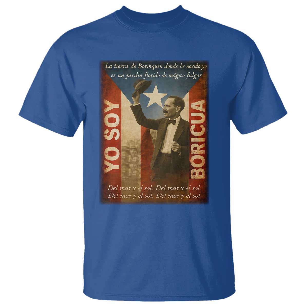 Pedro Albizu Campos T Shirt Yo Soy Boricua Vintage Puerto Rican Flag - Wonder Print Shop