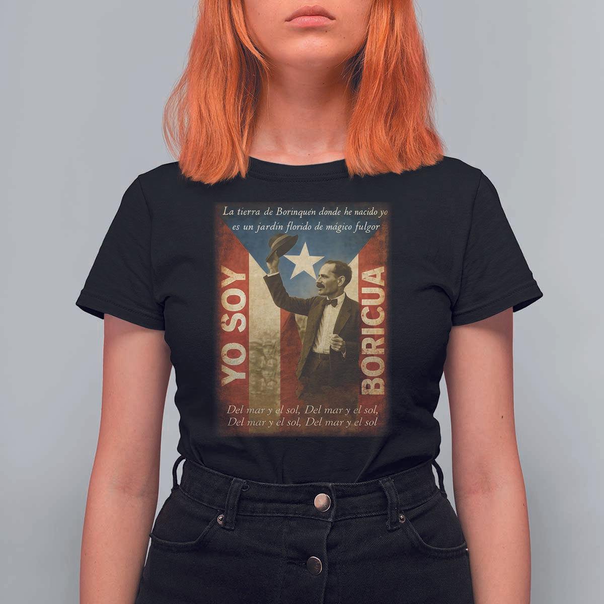 Pedro Albizu Campos T Shirt For Women Yo Soy Boricua Vintage Puerto Rican Flag - Wonder Print Shop