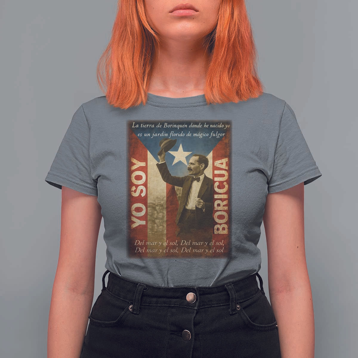 Pedro Albizu Campos T Shirt For Women Yo Soy Boricua Vintage Puerto Rican Flag - Wonder Print Shop