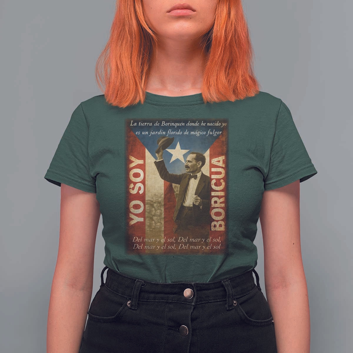 Pedro Albizu Campos T Shirt For Women Yo Soy Boricua Vintage Puerto Rican Flag - Wonder Print Shop