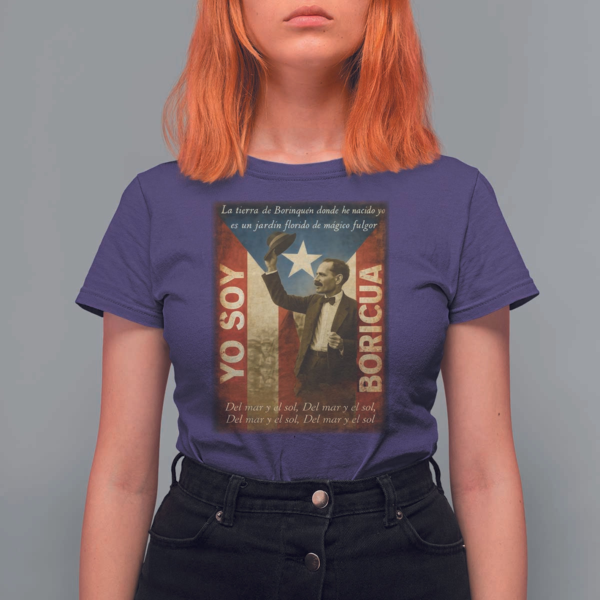 Pedro Albizu Campos T Shirt For Women Yo Soy Boricua Vintage Puerto Rican Flag - Wonder Print Shop