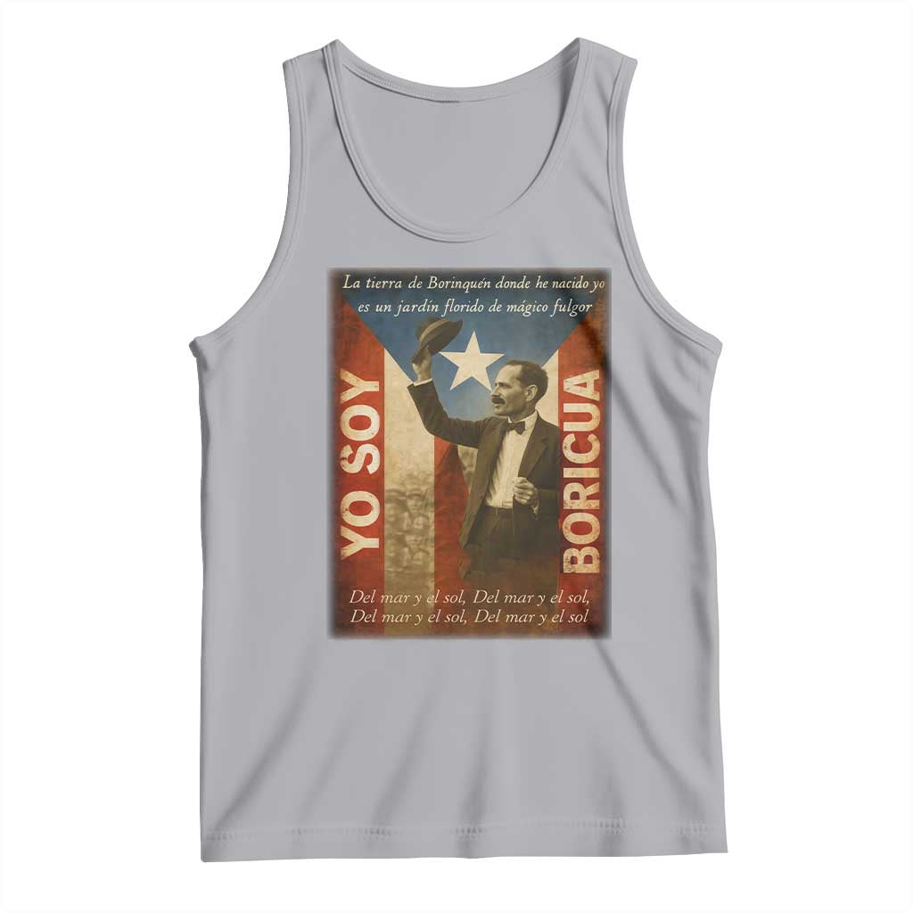 Pedro Albizu Campos Tank Top Yo Soy Boricua Vintage Puerto Rican Flag - Wonder Print Shop