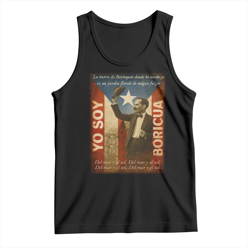 Pedro Albizu Campos Tank Top Yo Soy Boricua Vintage Puerto Rican Flag - Wonder Print Shop