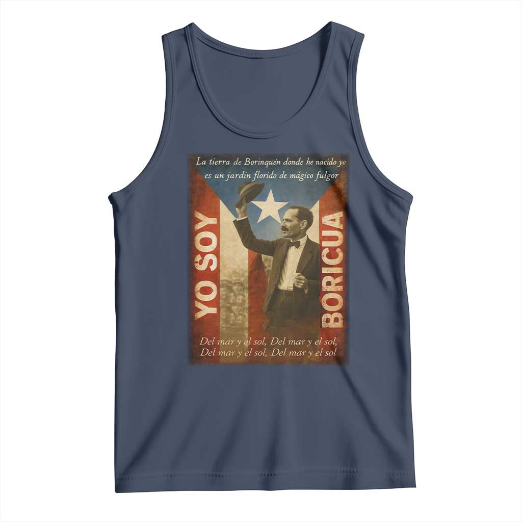 Pedro Albizu Campos Tank Top Yo Soy Boricua Vintage Puerto Rican Flag - Wonder Print Shop