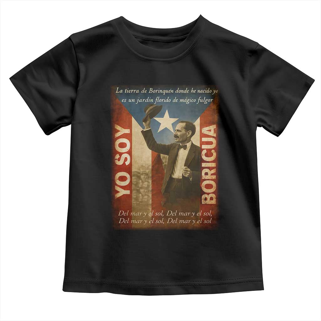 Pedro Albizu Campos Toddler T Shirt Yo Soy Boricua Vintage Puerto Rican Flag - Wonder Print Shop