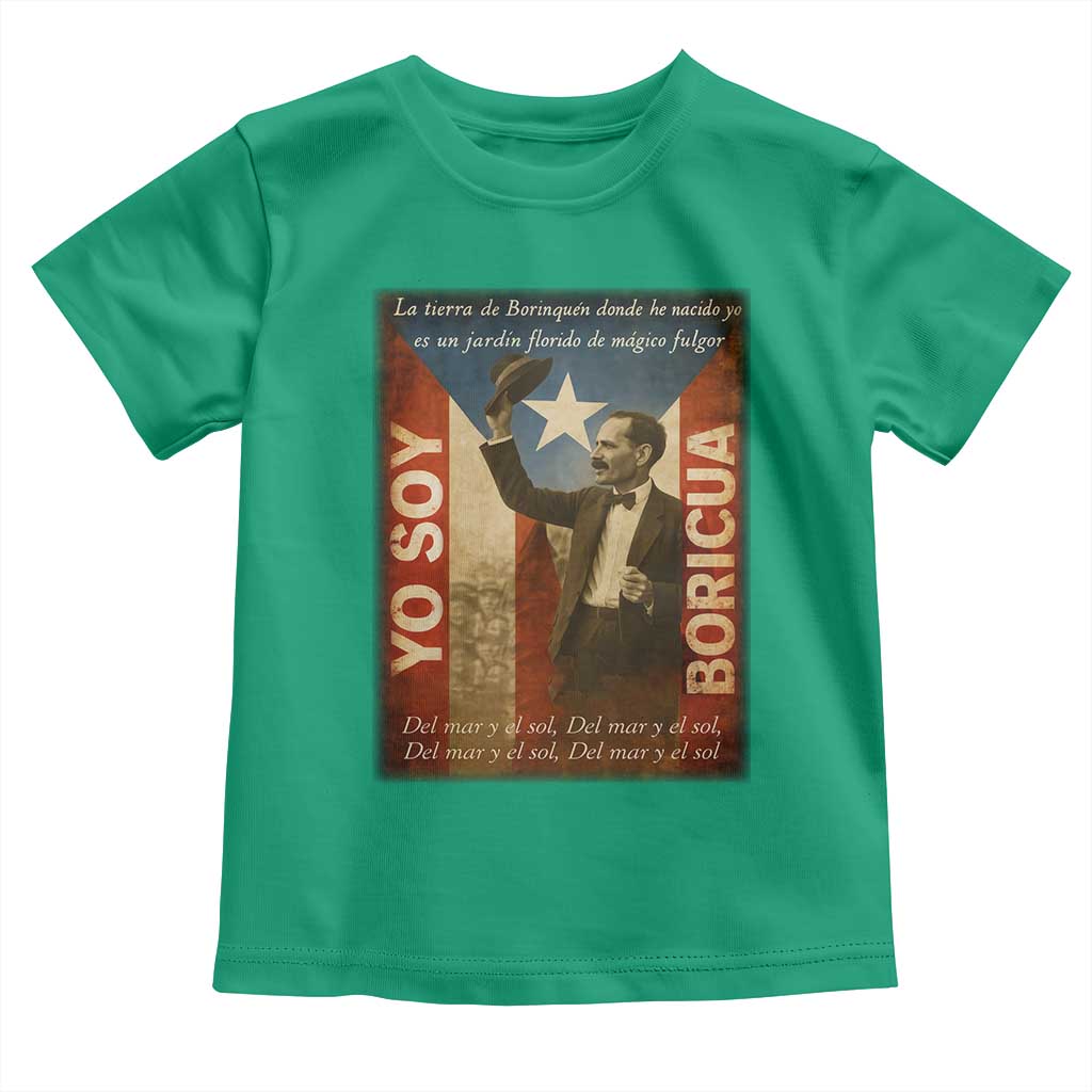 Pedro Albizu Campos Toddler T Shirt Yo Soy Boricua Vintage Puerto Rican Flag - Wonder Print Shop