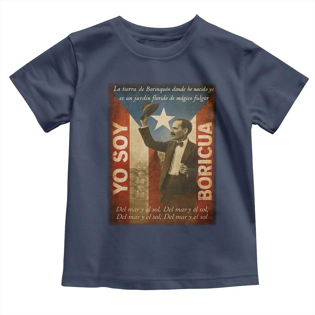 Pedro Albizu Campos Toddler T Shirt Yo Soy Boricua Vintage Puerto Rican Flag - Wonder Print Shop