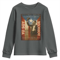 Pedro Albizu Campos Youth Sweatshirt Yo Soy Boricua Vintage Puerto Rican Flag - Wonder Print Shop