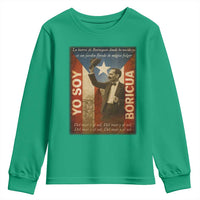 Pedro Albizu Campos Youth Sweatshirt Yo Soy Boricua Vintage Puerto Rican Flag - Wonder Print Shop