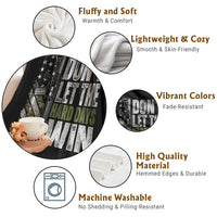 Don't Let The Hard Days Win Throw Blanket Inspirational Mental Health Gun Camo American Flag - Wonder Print Shop