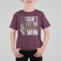 Don't Let The Hard Days Win T Shirt For Kid Inspirational Mental Health Gun Camo American Flag - Wonder Print Shop