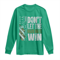Don't Let The Hard Days Win Long Sleeve Shirt Inspirational Mental Health Gun Camo American Flag - Wonder Print Shop