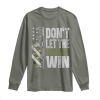 Don't Let The Hard Days Win Long Sleeve Shirt Inspirational Mental Health Gun Camo American Flag - Wonder Print Shop