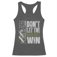 Don't Let The Hard Days Win Racerback Tank Top Inspirational Mental Health Gun Camo American Flag - Wonder Print Shop
