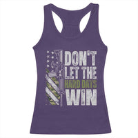 Don't Let The Hard Days Win Racerback Tank Top Inspirational Mental Health Gun Camo American Flag - Wonder Print Shop