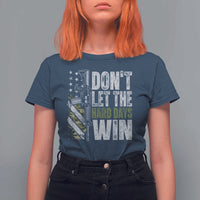 Don't Let The Hard Days Win T Shirt For Women Inspirational Mental Health Gun Camo American Flag - Wonder Print Shop