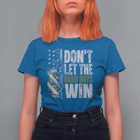 Don't Let The Hard Days Win T Shirt For Women Inspirational Mental Health Gun Camo American Flag - Wonder Print Shop