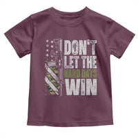 Don't Let The Hard Days Win Toddler T Shirt Inspirational Mental Health Gun Camo American Flag - Wonder Print Shop