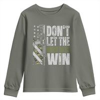 Don't Let The Hard Days Win Youth Sweatshirt Inspirational Mental Health Gun Camo American Flag - Wonder Print Shop
