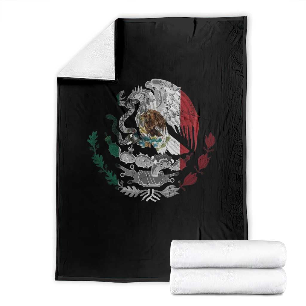 Mexico Coat Of Arms Mexican Flag Seal Symbol Throw Blanket - Wonder Print Shop