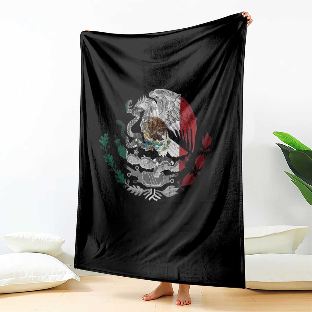 Mexico Coat Of Arms Mexican Flag Seal Symbol Throw Blanket - Wonder Print Shop