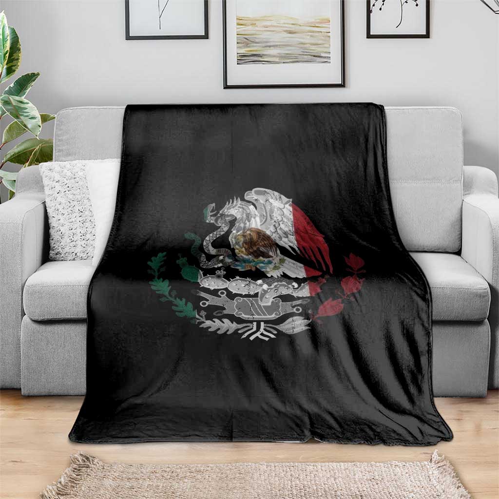 Mexico Coat Of Arms Mexican Flag Seal Symbol Throw Blanket - Wonder Print Shop