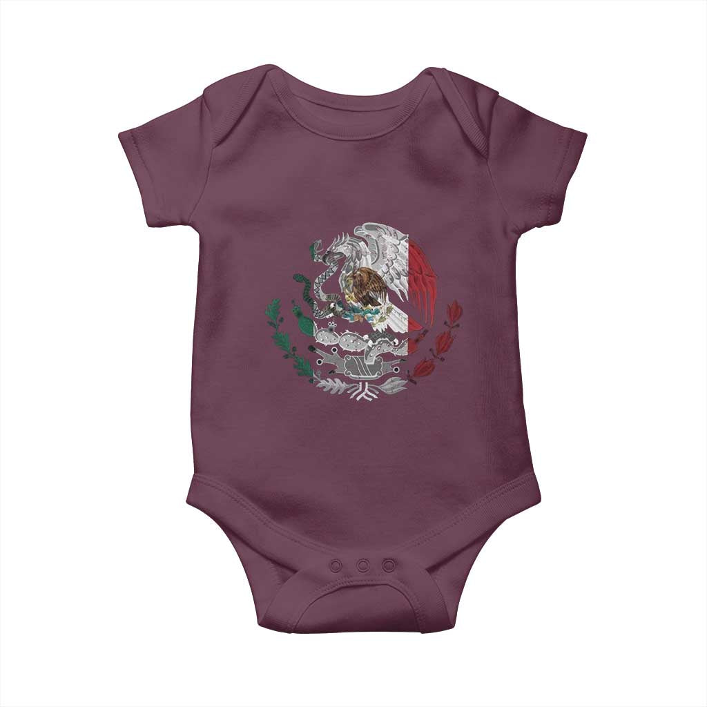 Mexico Coat Of Arms Mexican Flag Seal Symbol Baby Onesie - Wonder Print Shop