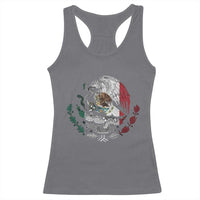Mexico Coat Of Arms Mexican Flag Seal Symbol Racerback Tank Top - Wonder Print Shop