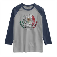 Mexico Coat Of Arms Mexican Flag Seal Symbol Raglan Shirt - Wonder Print Shop