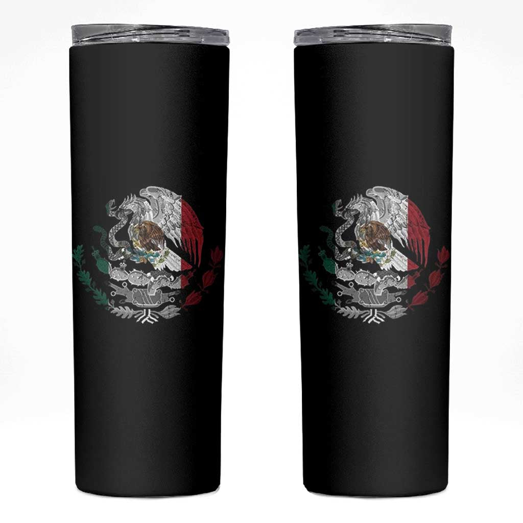 Mexico Coat Of Arms Mexican Flag Seal Symbol Skinny Tumbler - Wonder Print Shop