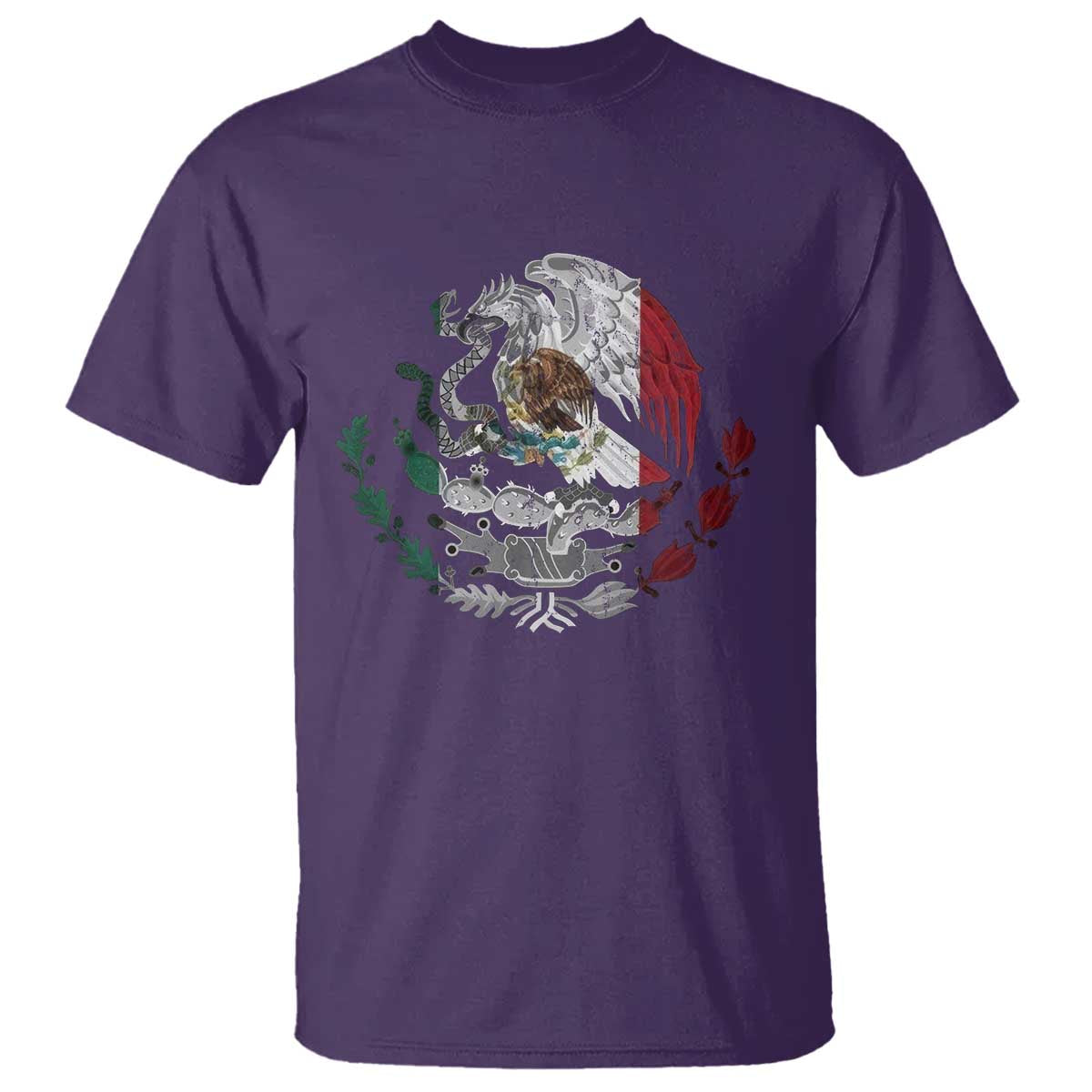 Mexico Coat Of Arms Mexican Flag Seal Symbol T Shirt - Wonder Print Shop
