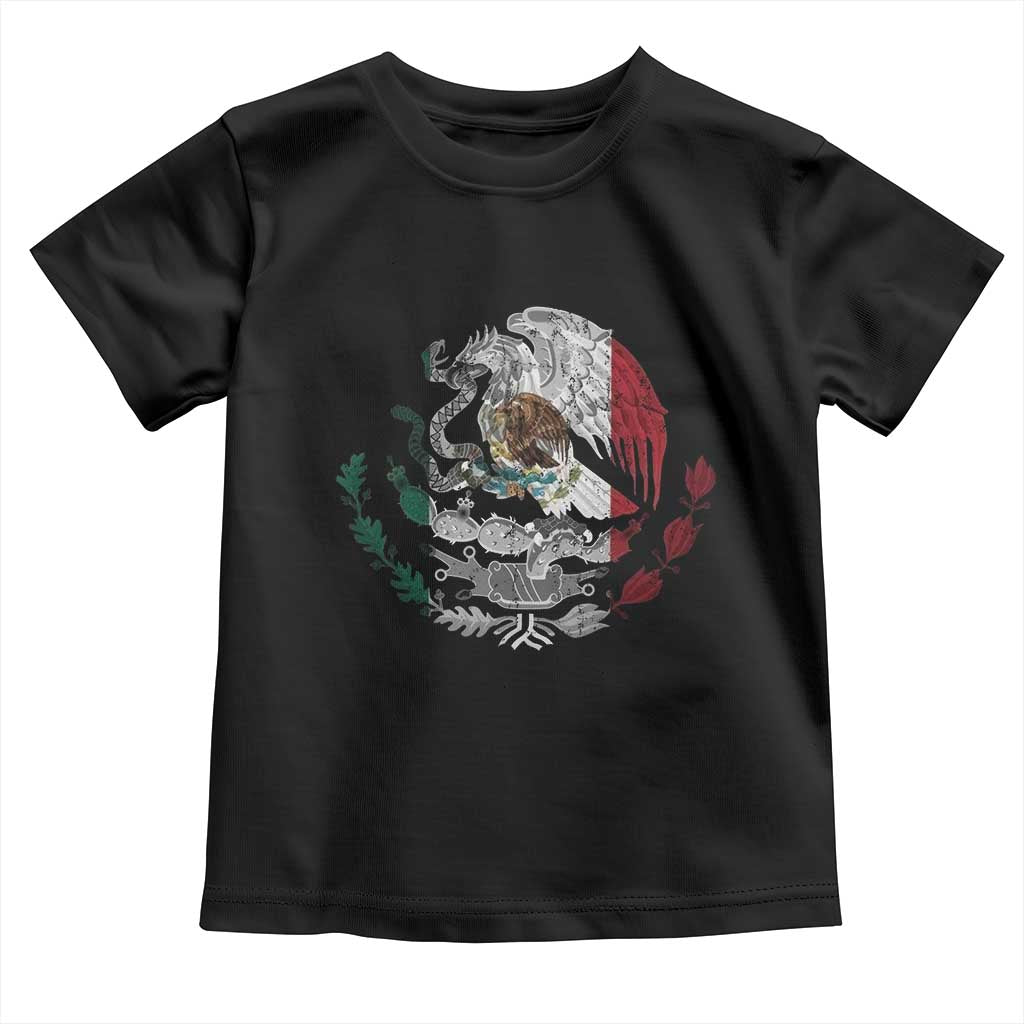 Mexico Coat Of Arms Mexican Flag Seal Symbol Toddler T Shirt - Wonder Print Shop