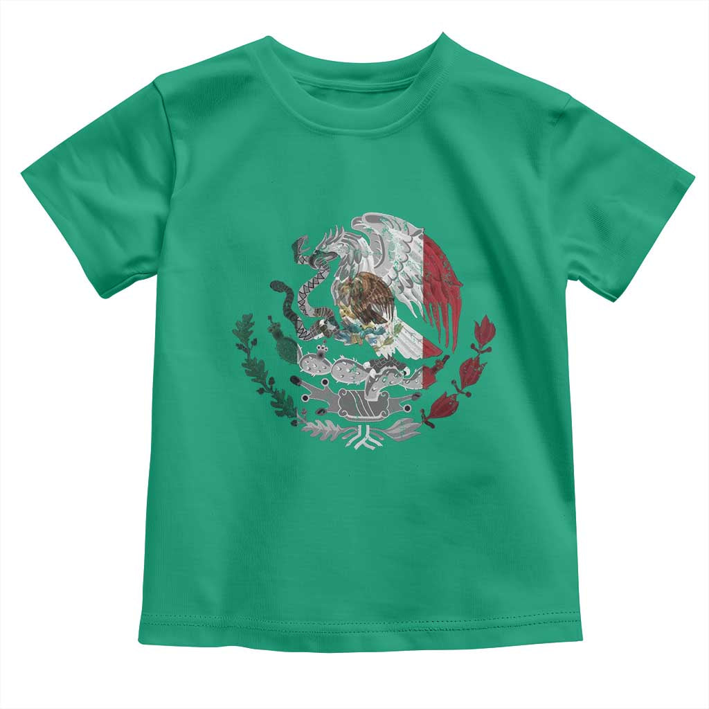 Mexico Coat Of Arms Mexican Flag Seal Symbol Toddler T Shirt - Wonder Print Shop