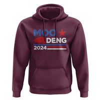 Funny Moo Deng 2024 Hoodie Star Striped