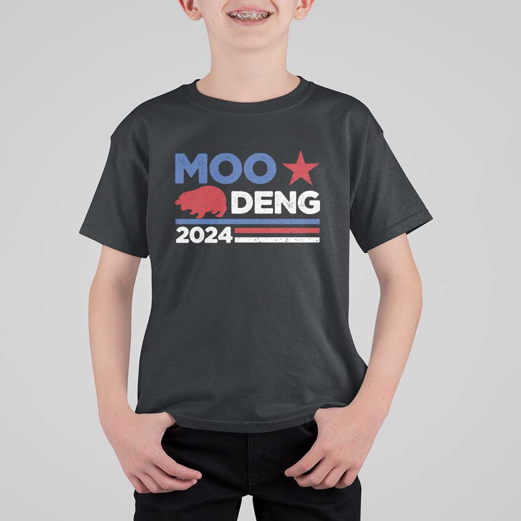 Funny Moo Deng 2024 T Shirt For Kid Star Striped - Wonder Print Shop
